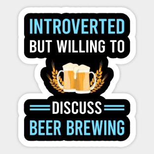 Introverted Beer Brewing Sticker